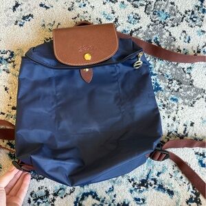 Longchamp backpack navy blue